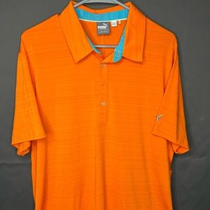 Puma Golf Men’s Polo Shirt XL Rickie Fowler Orange